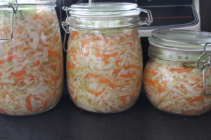 Veges prepped for fermenting into saurcraut