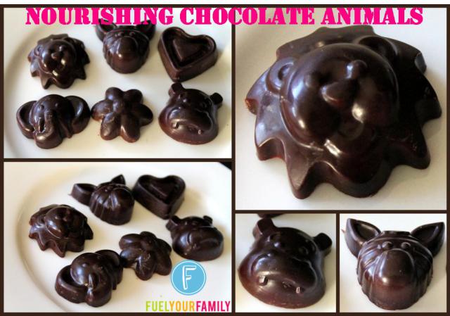 nourishing chocolate animals