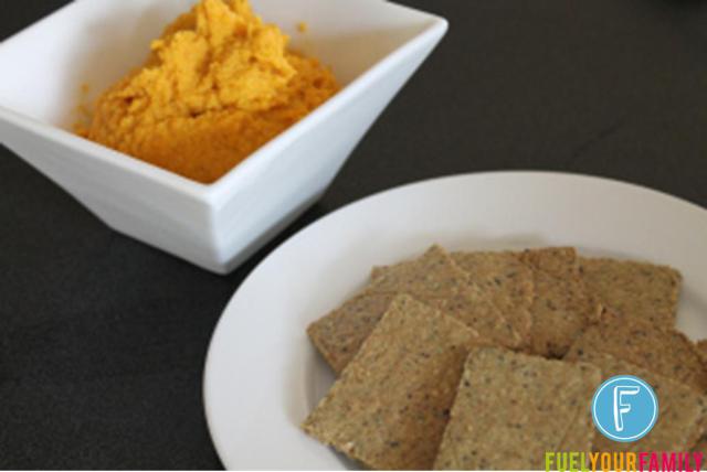 Pumpkin dip and grainfree crackers