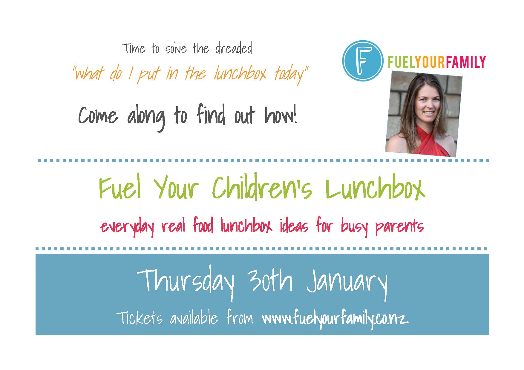 LIVE EVENT – Fuel Your Children’s Lunchbox