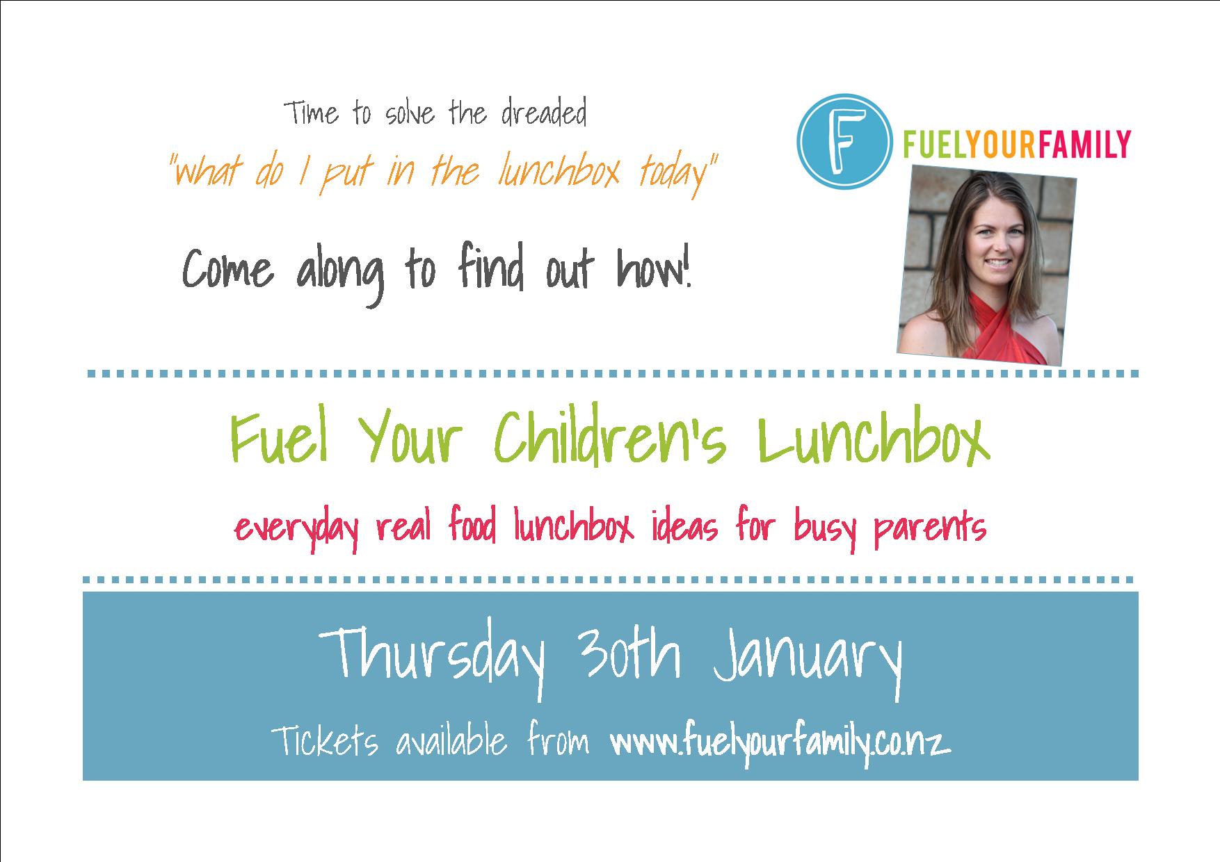 LIVE EVENT – Fuel Your Children’s Lunchbox