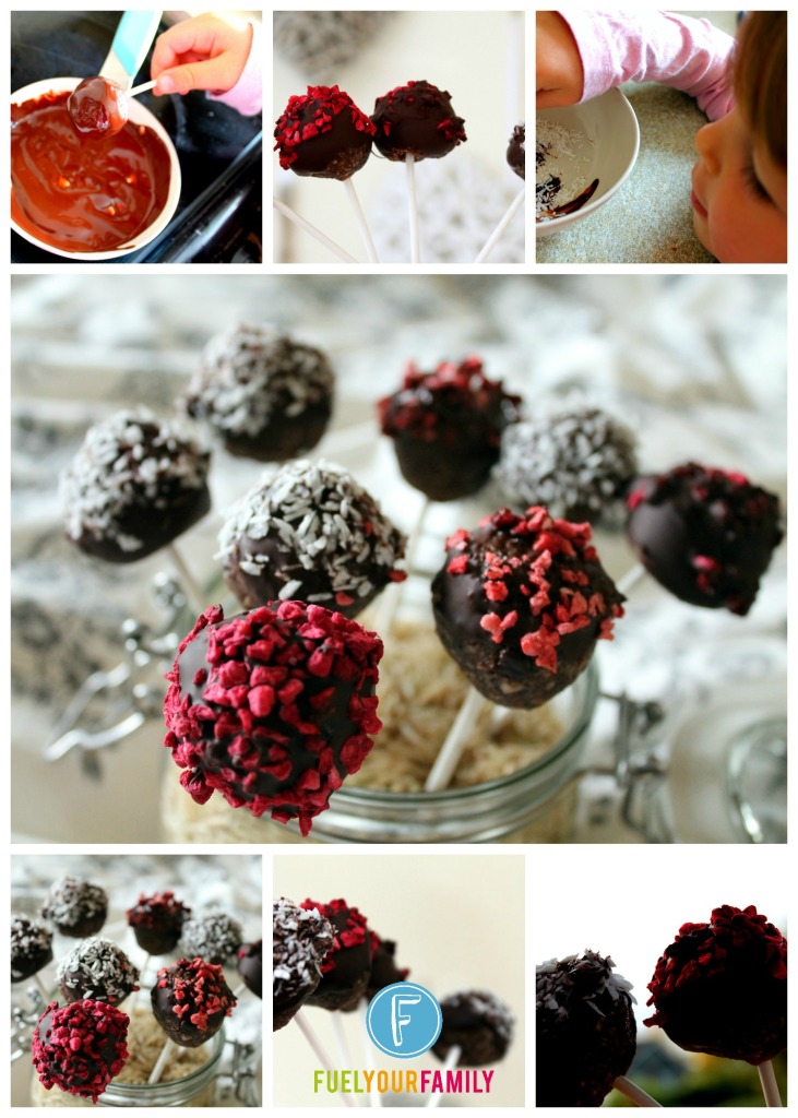 Raw Cake Pops collage logo