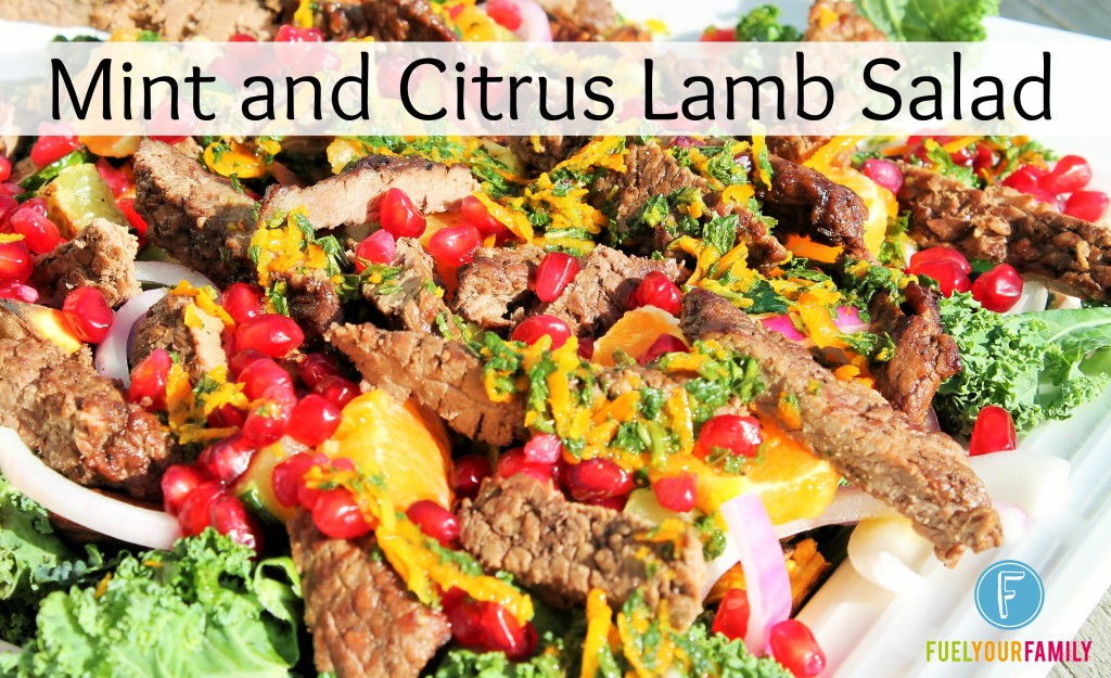 mint and citrus lamb salad